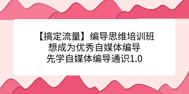 【搞定流量】编导思维培训班，想成为优秀自媒体编导先学自媒体编导通识1.0-可创副业网