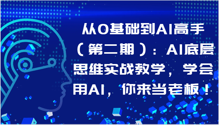 从0基础到AI高手（第二期）：AI底层思维实战教学，学会用AI，你来当老板！-可创副业网