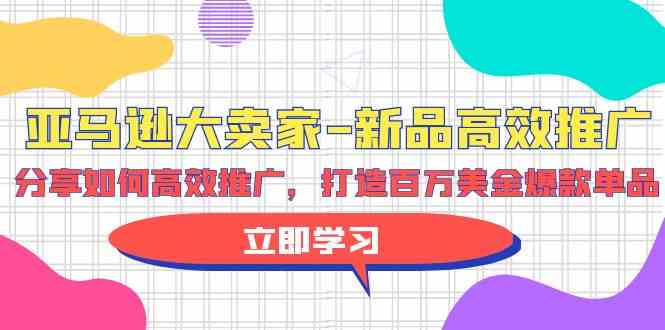 （9945期）亚马逊 大卖家-新品高效推广，分享如何高效推广，打造百万美金爆款单品-可创副业网