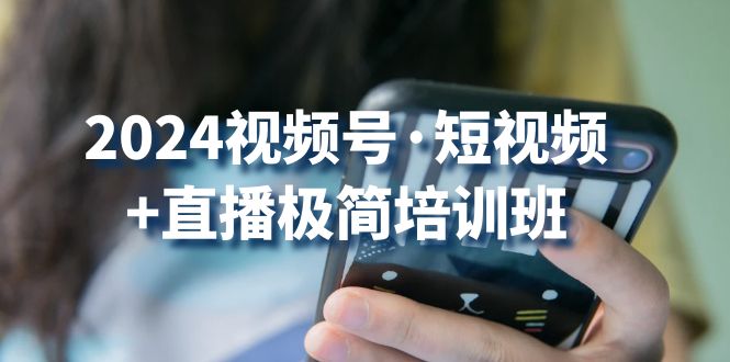 （10797期）2024视频号·短视频+直播极简培训班：抓住视频号风口，流量红利-可创副业网