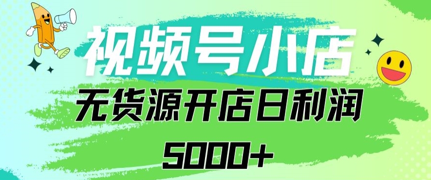 视频号无货源小店从0到1日订单量千单以上纯利润稳稳5000+-可创副业网