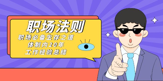 《职场 法则》职场必备生存之道，体制内20年 工作经验总结（17节课）-可创副业网