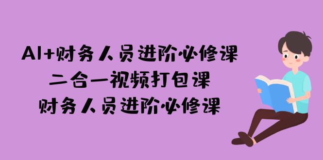AI + 财务人员进阶必修课二合一视频打包课，财务人员进阶必修课-可创副业网