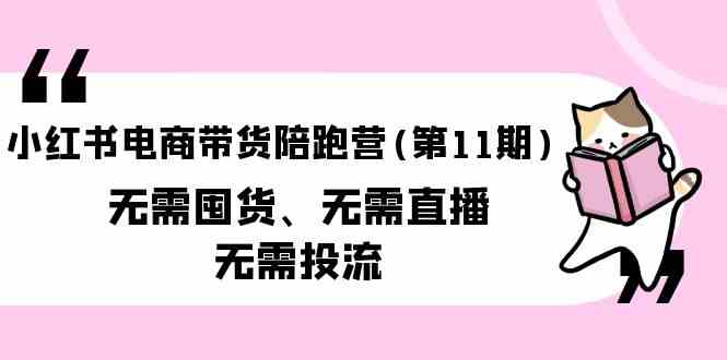 （9996期）小红书电商带货陪跑营(第11期)无需囤货、无需直播、无需投流（送往期10套）-可创副业网
