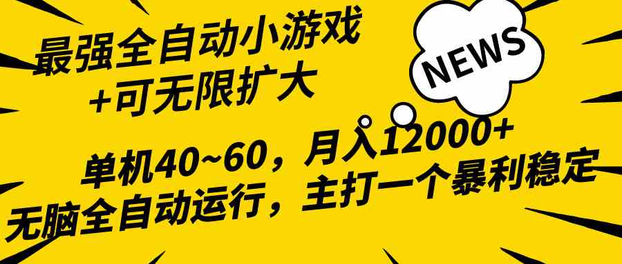 （10046期）2024最新全网独家小游戏全自动，单机40~60,稳定躺赚，小白都能月入过万-可创副业网