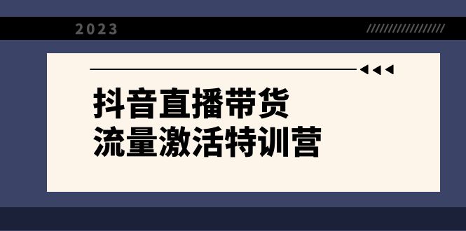 抖音直播带货-流量激活特训营，入行新手小白主播必学（21节课+资料）-可创副业网