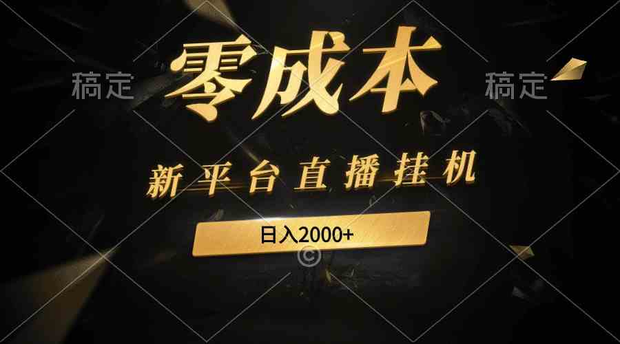 （9841期）新平台直播挂机最新玩法，0成本，不违规，日入2000+-可创副业网