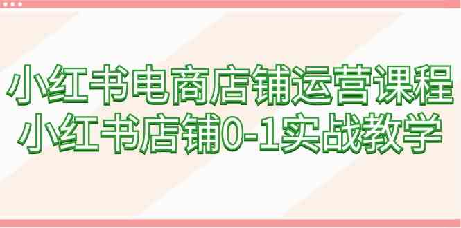 （9249期）小红书电商店铺运营课程，小红书店铺0-1实战教学（60节课）-可创副业网