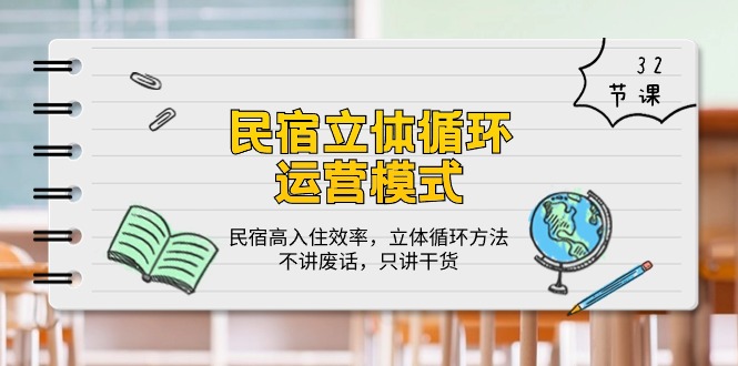 民宿立体循环运营模式：民宿高入住效率，立体循环方法，只讲干货（32节）-可创副业网