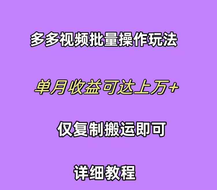 (10029期)拼多多视频带货快速过爆款选品教程 每天轻轻松松赚取三位数佣金 小白必…-可创副业网