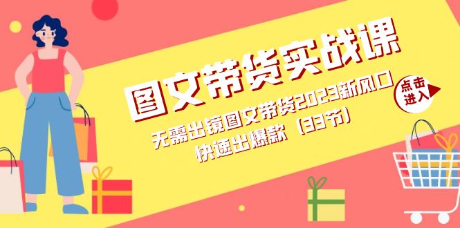 图文带货实战课：无需出镜图文带货2023新风口，快速出爆款（33节）-可创副业网