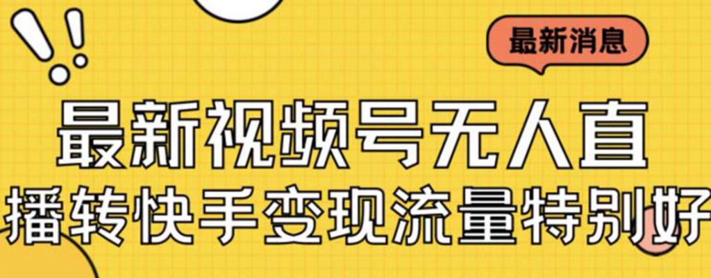 最新视频号无人直播转快手变现美女玩法日入500+【教程+素材】-可创副业网