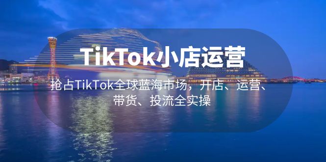 TikTok小店运营 抢占TikTok全球蓝海市场，开店、运营、带货、投流全实操-可创副业网