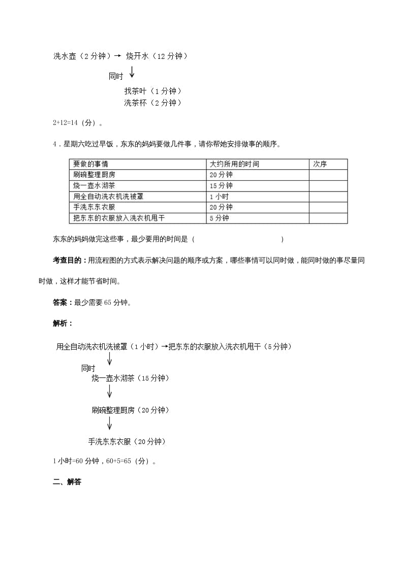 图片[2]-四年级数学上册《数学广角──优化》同步试题（人教版）-可创副业网