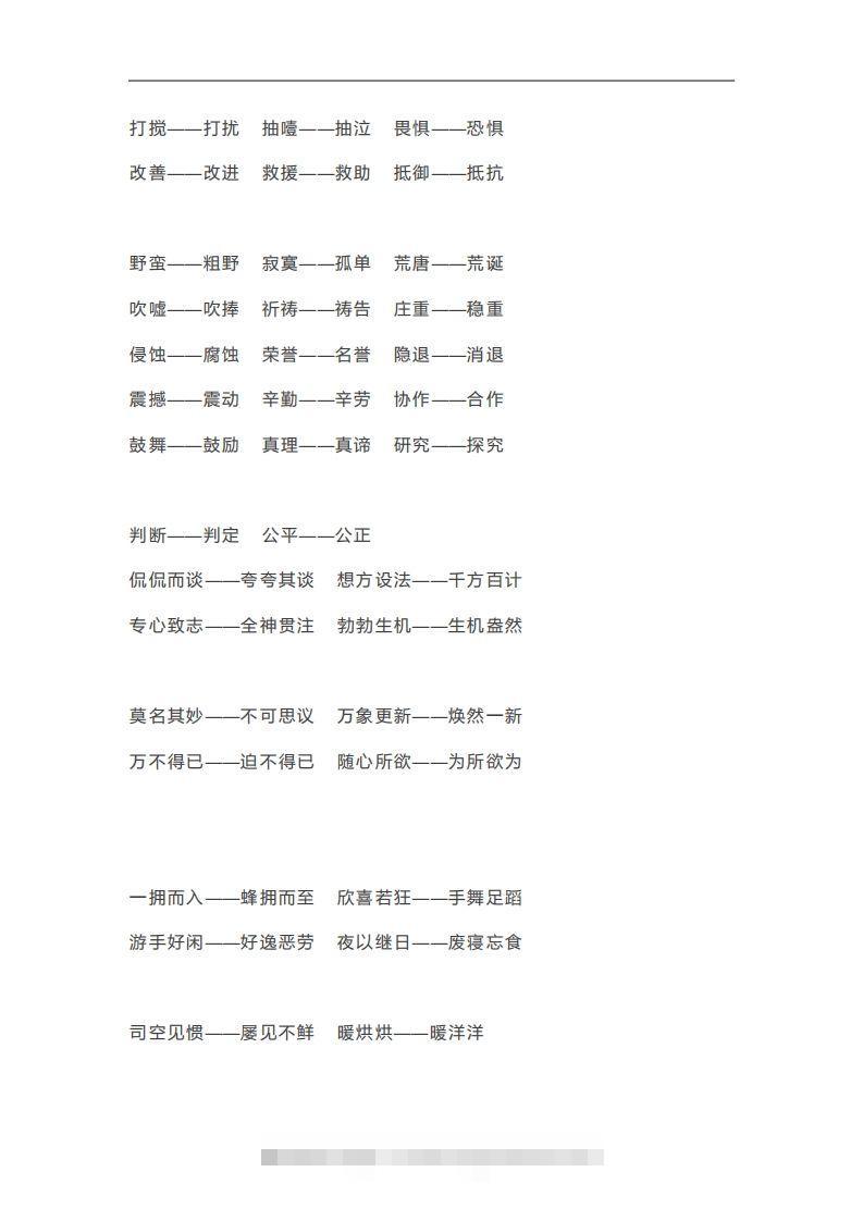 图片[2]-六年级语文下册近义词反义词汇总（部编版）-可创副业网
