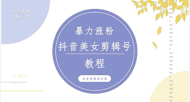 抖音快手暴力涨粉美女混剪视频教程 百分百过原创图片教程 附带违规申诉方法-可创副业网