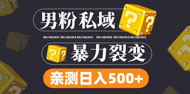 男粉私域项目：亲测男粉裂变日入500+（视频教程）-可创副业网