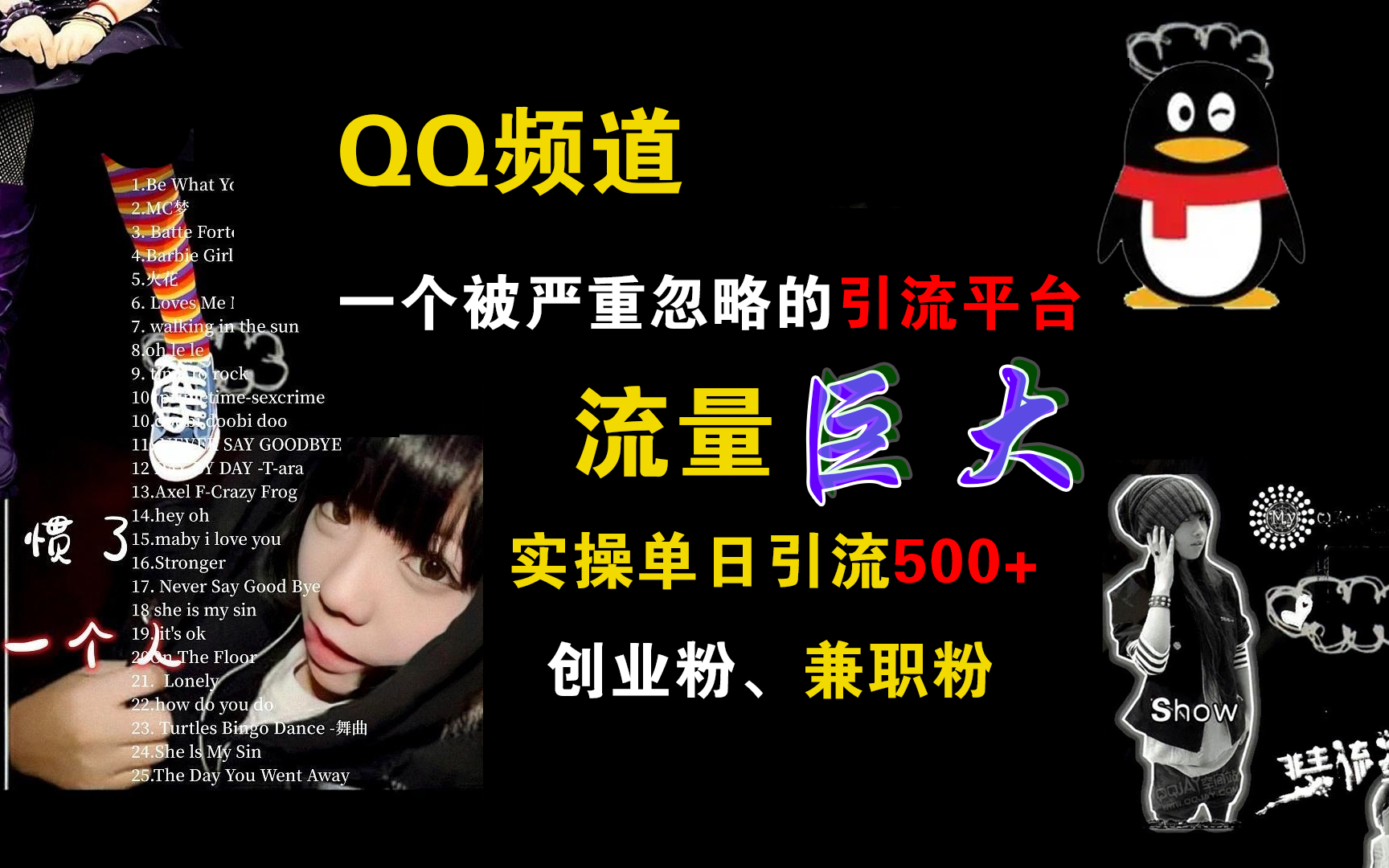 QQ频道，一个被严重忽略的引流平台，流量巨大，实操单日引流500+创业粉、兼职粉-可创副业网