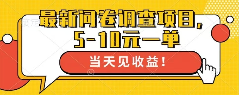 最新问卷调查项目，共12个平台，单日零撸100＋-可创副业网