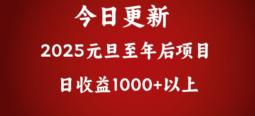 翻身项目，日收益1000+以上-可创副业网