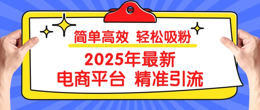 2025年最新电商平台精准引流 简单高效 轻松吸粉-可创副业网