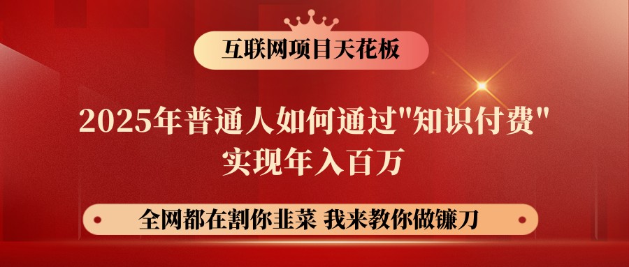 网创项目终点站-镰刀训练营超级IP合伙人，25年普通人如何通过“知识付费”年入百万-可创副业网