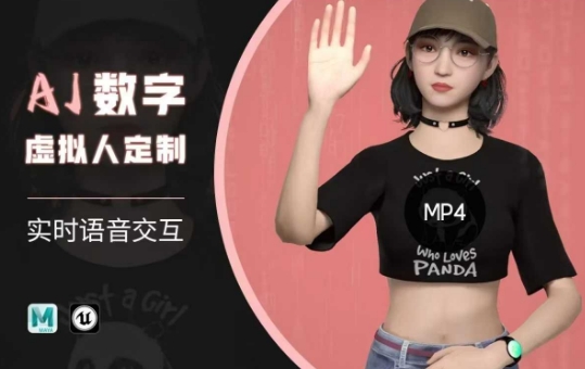 Ai数字人虚拟(智能体)实时语音交互特训营，​自行定制超写实角色AI数字人交互技术-可创副业网