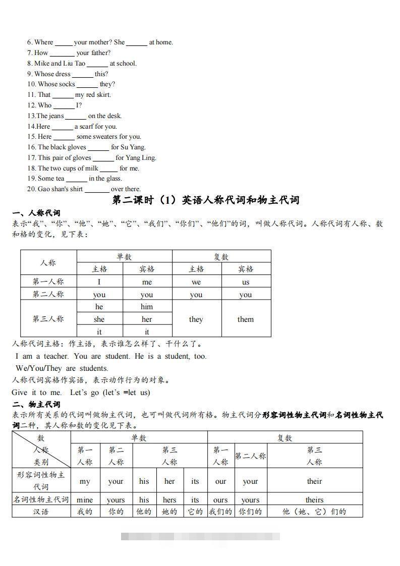 图片[2]-最新外研版初一英语语法知识点总结复习(最新超详细版)-可创副业网