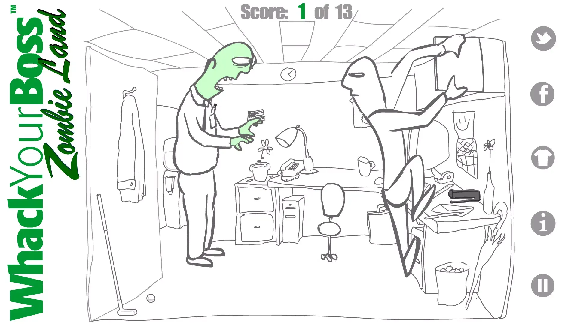 痛扁僵尸老板手游